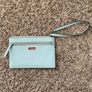 Kate Spade New York light blue wristlet